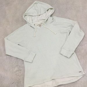 O’Neill women’s light blue stripe 💯% cotton hoodie size medium